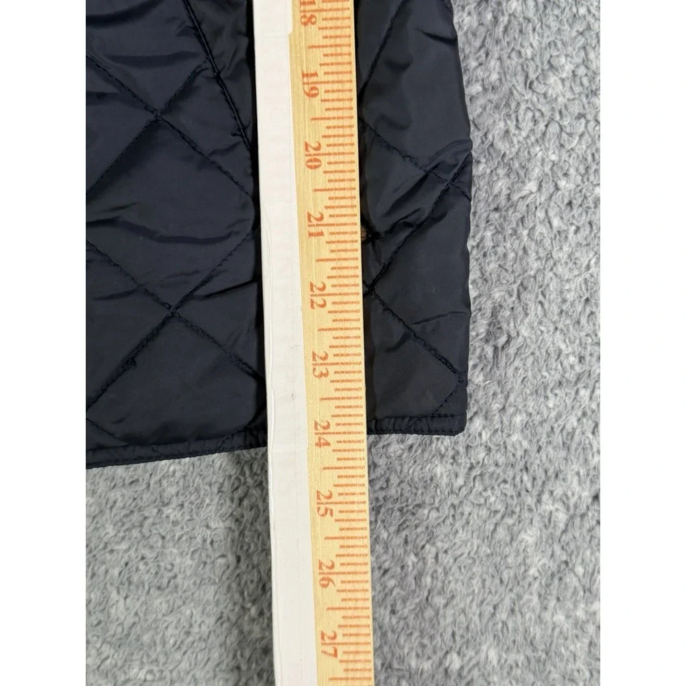 VTG 90s Polo Ralph Lauren Large Quilted Barn Jacket Navy Corduroy Collar READ